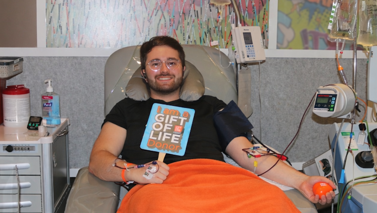 Gift of Life stem cell donor Sebastian helped give a man in his 60s his best chance of curing myelodysplastic disorder.