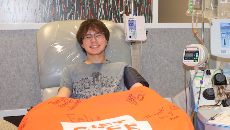 Gift of Life stem cell donor Felix was excited that their stem cells would be able to help a patient recovery from leukemia.