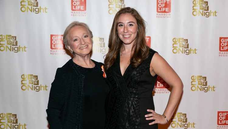 Alison Roberts (l) survived a rare blood cancer thanks to a stem cell transplant from donor Lauren Gaines.