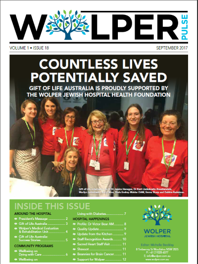 Gift of Life Australia and Shula Endry-Walder featured in Wolper Pulse, November 2017.