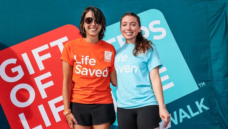 Transplant recipient Caitlyn Cook (l) met her lifesaving stem cell donor Brianna Marr at Gift of Life Marrow Registy's Steps for Life 5k Run & Walk in Boca Raton, Fla. on January 25, 2026. 
