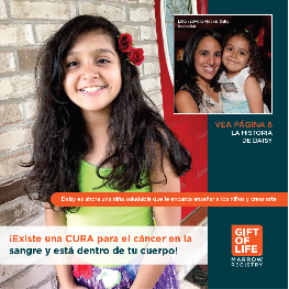 Regalo de Vida Marrow Registry - download in either Spanish or English by selecting the link to the right.