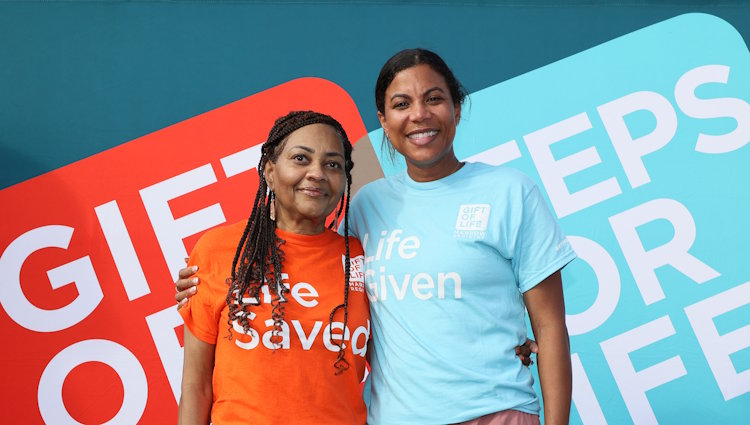 Blood cancer survivor Roxanne Lockhart met her hero – Gift of Life stem cell donor Kristian Von Rickenbach, at the organization's 15th Annual Steps for Life 5k Run & Walk in Boca Raton, Fla. on January 25, 2026.