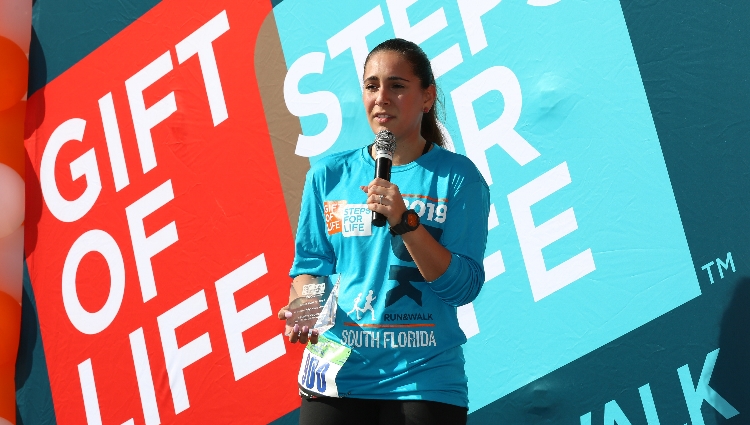 WPTV reporter Michelle Quesada received the Community Hero Award from Gift of Life Marrow Registry at the Steps for Life 5k on January 13, 2019. 