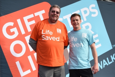 Rich LIttle (L) received a lifesaving stem cell transplant from Ethan Krafft (R) to cure his bone marrow cancer.