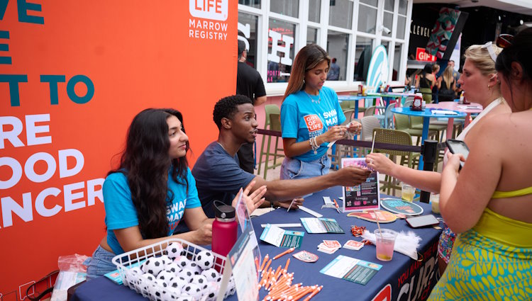 Gift of Life Campus Ambassadors are recruiting new donors to the registry during the 2024 Copa America FanFest events at The Clevelander Hotel in Miami Beach. 