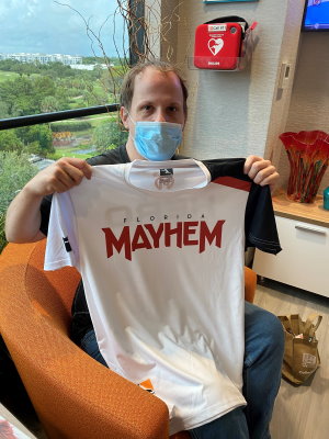 Florida Mayhem fan Tory joined the registry at a gaming event and went on to donate blood stem cells and save the life of a man battling blood cancer. 