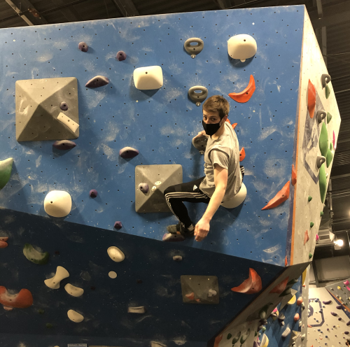 Lifesaving stem cell donor Adin enjoys rock climbing in his free time. He recently save the life of a man battling leukemia.