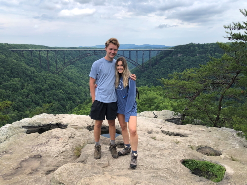 Brendan and Carly enjoy hiking. 