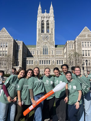 Project Life Movement volunteers at Boston College invite their peers to join the Gift of Life Marrow Registry for their chance to save someone's life through a stem cell or bone marrow transplant.