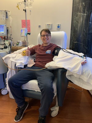 Gift of Life Marrow Registry stem cell donor Adam Chapman donated stem cells to save the life of Lori Bendall, an elementary school teacher who was battling to survive leukemia. 