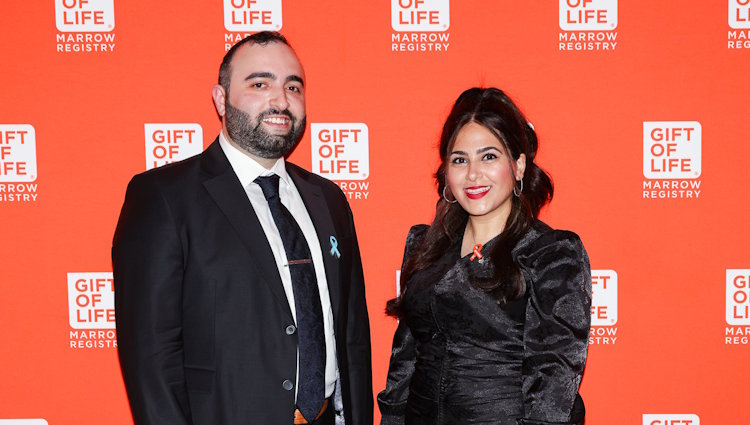 Gift of Life stem cell donor Boris Semkhayev met the woman whose life he saved, Michelle Bibichayev, at the organization's annual One Huge Night Gala in New York City on June 4, 2025. 