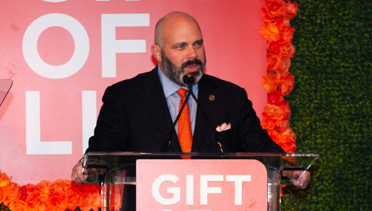 Gift of Life's Chairman of the Board Bill Begal served as master of ceremonies at the organization's first One Huge Night Gala in Los Angeles, October 29, 2018.