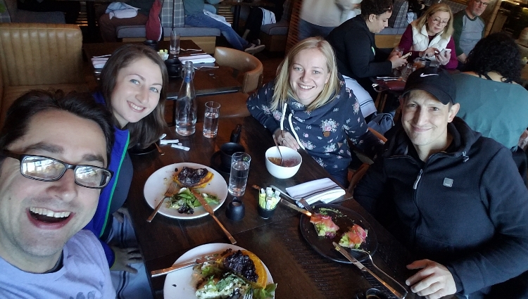 L-R: Marrow donor Adam Tornheim, his sister Rachel, Maike Salz and transplant recipient Christopher Salz.