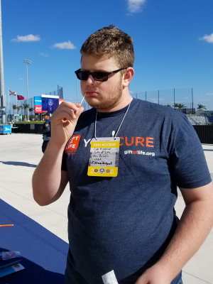 Gift of Life Marrow Registry donor Cole pre-registered at 17-years-old as a potential blood stem cell or marrow donor during a drive organized by his mom, Sharon, a former Gift of Life staff member. 
