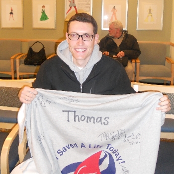 Thomas Koerner, a ZBT fraternity brother, donated bone marrow to a woman suffering from leukemia. 
