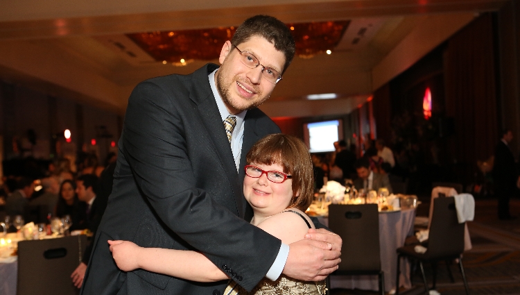 Donor Mickey and recipient Eve were introduced at the gala.