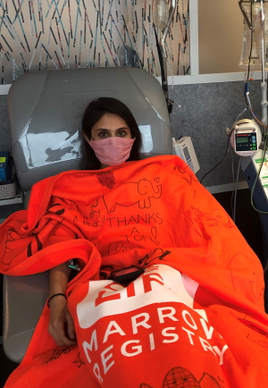 Stem cell donor Sara traveled during the pandemic to save a woman battling myelodysplastic syndrome. 
