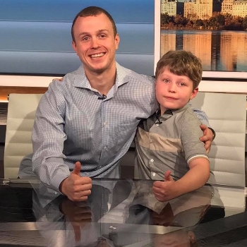 Marrow donor Christopher Mattson (L) met his recipient Rory Kemp (R), whose life was saved by a marrow transplant when he was only 10 years old.