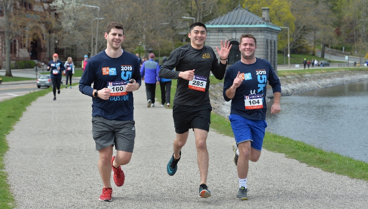 Three of the 500 runners who participated in the Steps for Life 5k on April 28, 2019.
